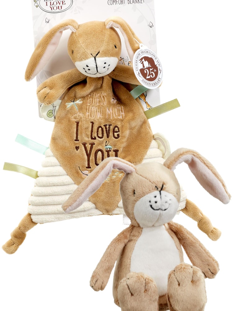 Rainbow Designs Natural Guess How Much I Love You Rattle And Comfort Toy - Image 1 of 4
