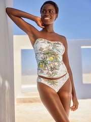 Zitronen-Landschaftsprint - Bauchformendes Tankini-Oberteil mit breiten Trägern - Bild 1 von 6