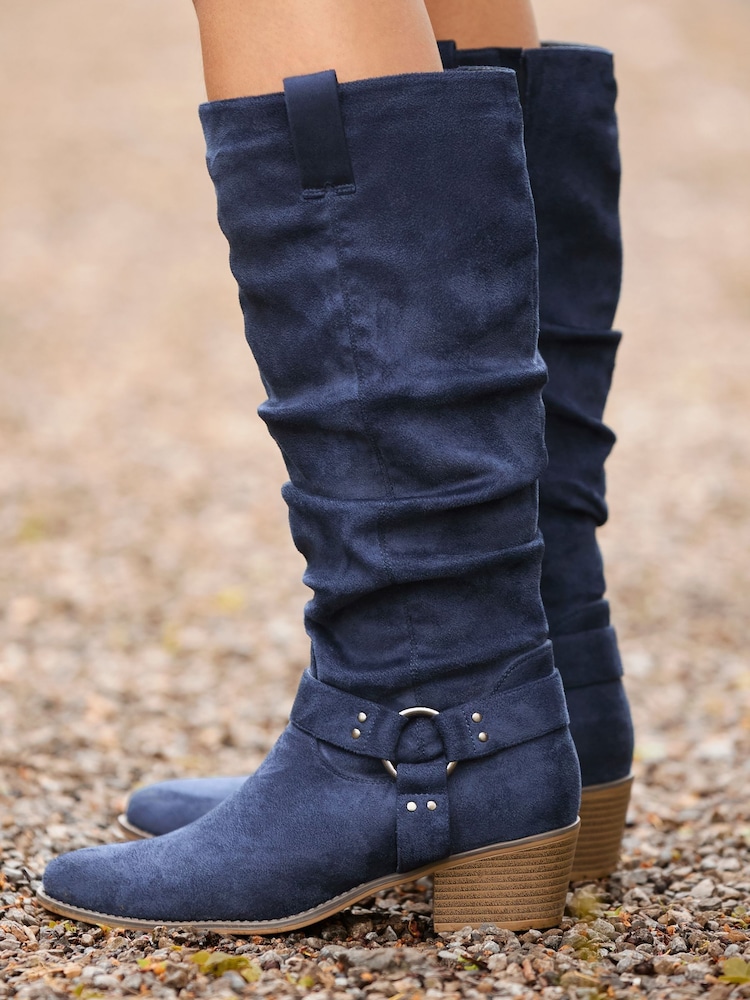 Joe Browns Blue Woodlands Way Knee High Boots - Image 8 of 8 Joe Browns Blue Woodlands Way Knee High Boots - Image 8 of 8