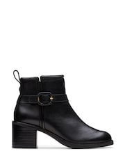 Clarks Black Leather Chamberly Trim Boots - Image 1 of 7