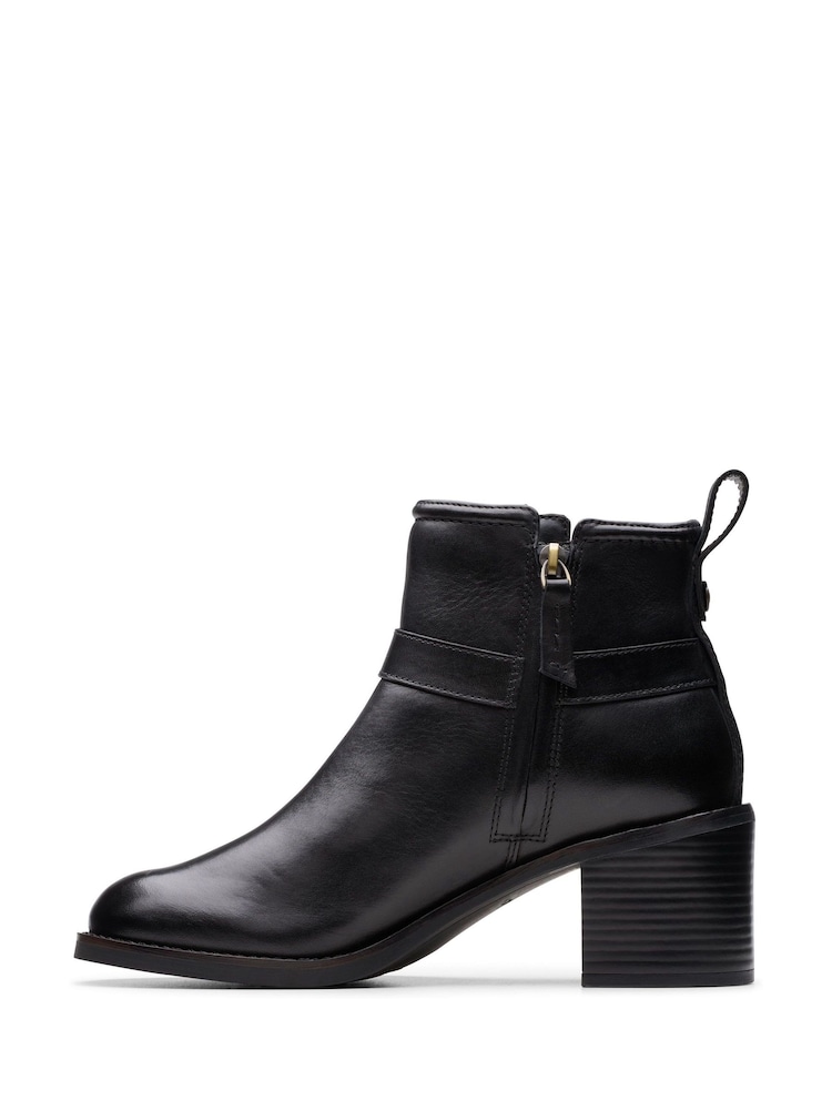 Clarks Black Leather Chamberly Trim Boots - Image 2 of 7