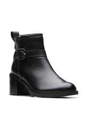 Clarks Black Leather Chamberly Trim Boots - Image 3 of 7