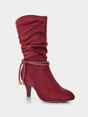 Joe Browns Red Looking Good Slouchy Boots - Image 2 of 6
