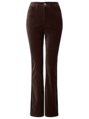 Brūna krāsa - Joe Browns Luxurious Bootcut Moleskin Trousers - Attēls 5 no 5