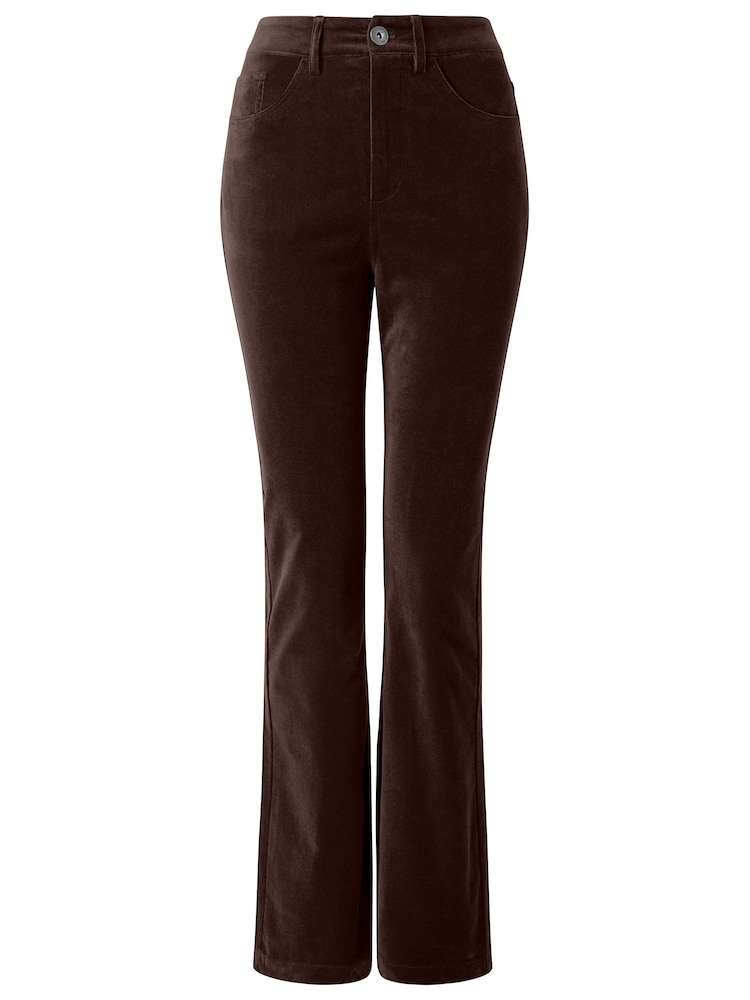 Brūna krāsa - Joe Browns Luxurious Bootcut Moleskin Trousers - Attēls 5 no 5
