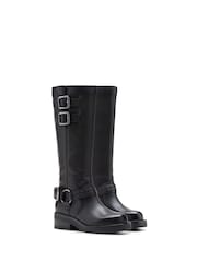 Clarks Black Leather Rebelle Long Boots - Image 4 of 7
