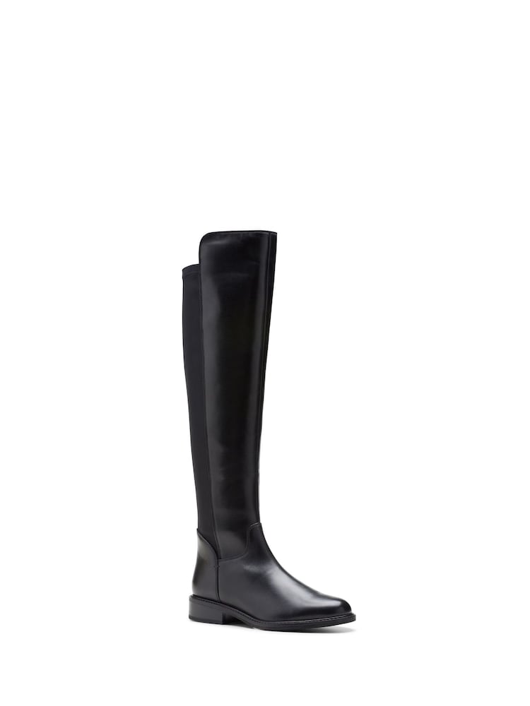 Clarks Black Leather Renewal Up Boots - Image 2 of 7