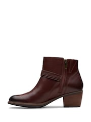 Clarks Brown Standard Fit (F) British Neva Western Buckle Boots - Image 2 of 7
