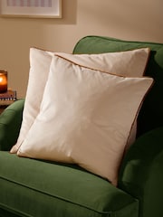 Furn Ecru/Ginger Meridian Velvet 45 x 45cm Cushion Cover - Image 2 of 6