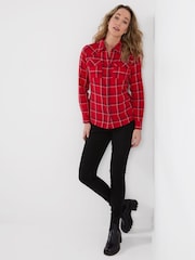 Joe Browns Red Vivienne Checked Shirt - Image 5 of 7
