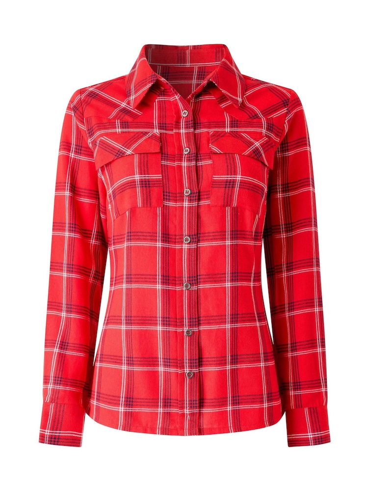 Joe Browns Red Vivienne Checked Shirt - Image 7 of 7