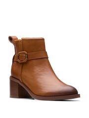 Clarks Brown Mid Lea Chamberly Trim Boots - Image 3 of 7