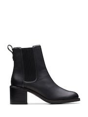 Negru - Cizme din piele Clarks Chamberly Top - Image 1 of 7