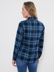 Joe Browns Blue Anastasia Checked Flannel Shirt - Image 3 of 5