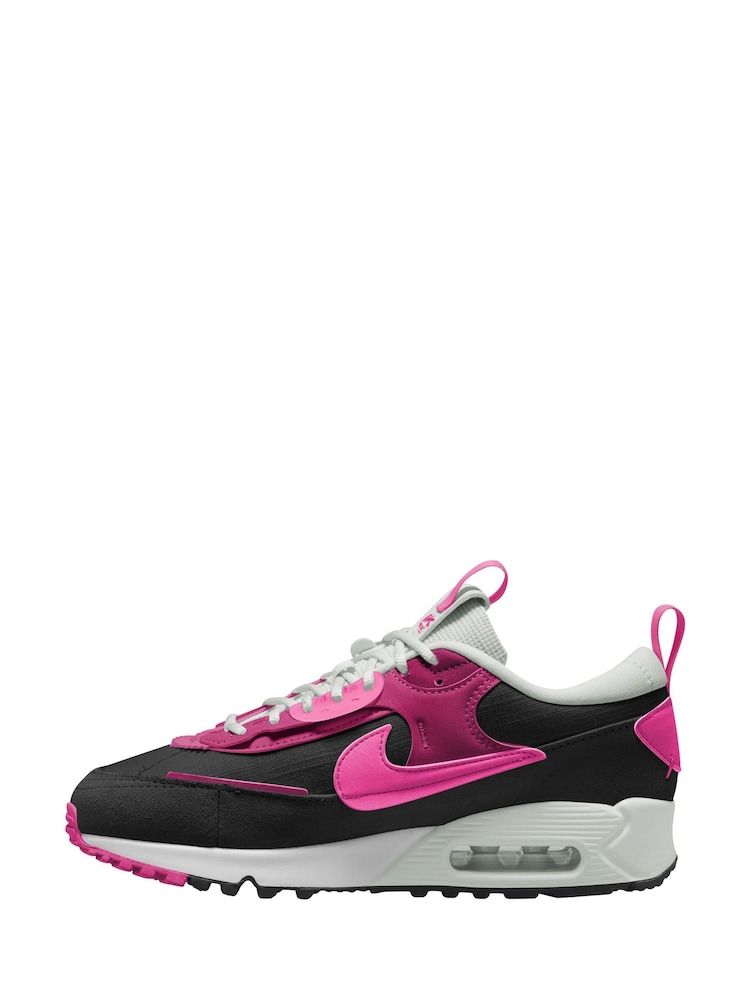 Nike Black/Pink Air Max 90 Futura Trainers - Image 2 of 4