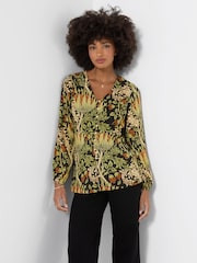Joe Browns Imogen Printed V-Neck Button Through Blouse - 5суретінің 1 суреті
