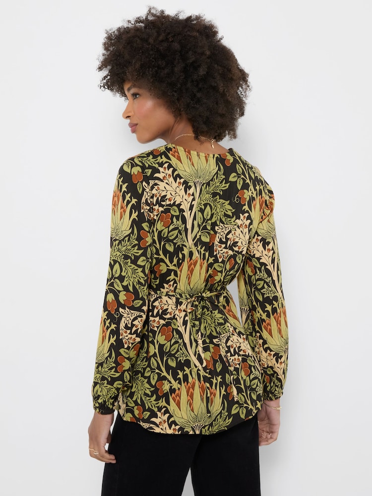 Joe Browns Imogen Printed V-Neck Button Through Blouse - 5суретінің 2 суреті