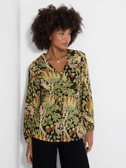 Joe Browns Imogen Printed V-Neck Button Through Blouse - 5суретінің 4 суреті