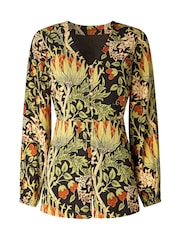 Joe Browns Imogen Printed V-Neck Button Through Blouse - 5суретінің 5 суреті