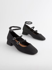 Black Forever Comfort® Block Heel Mary Jane Shoes - Image 1 of 6