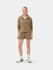 Sweaty Betty Brown Wash Cloud Weight High-Waisted Shorts - Image 2 of 6