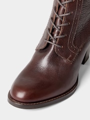Joe Browns Brown Stand Back Tall Leather Lace Up Knee High Boots - Image 7 of 8