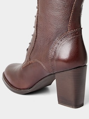 Joe Browns Brown Stand Back Tall Leather Lace Up Knee High Boots - Image 8 of 8