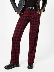 Joe Browns Red Checked Straight Leg Trousers - Image 2 of 7