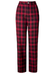 Joe Browns Red Checked Straight Leg Trousers - Image 7 of 7