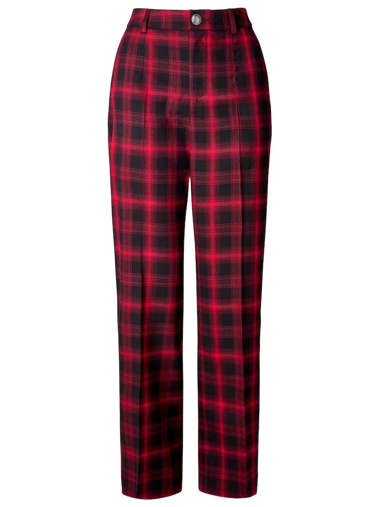 Joe Browns Red Checked Straight Leg Trousers - Image 7 of 7 Joe Browns Red Checked Straight Leg Trousers - Image 7 of 7