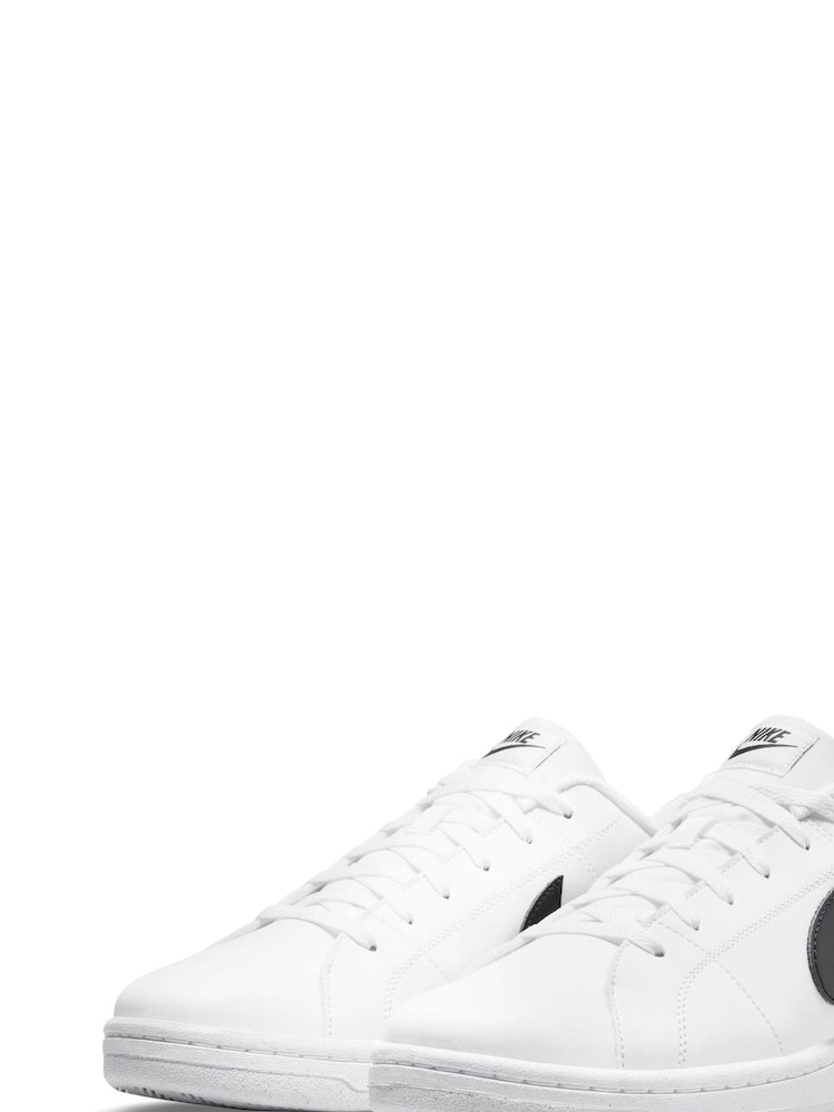 Nike White/Black Court Royale 2 Trainers - Image 2 of 9