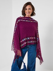 Joe Browns Purple Everyday Style Poncho - Image 1 of 6