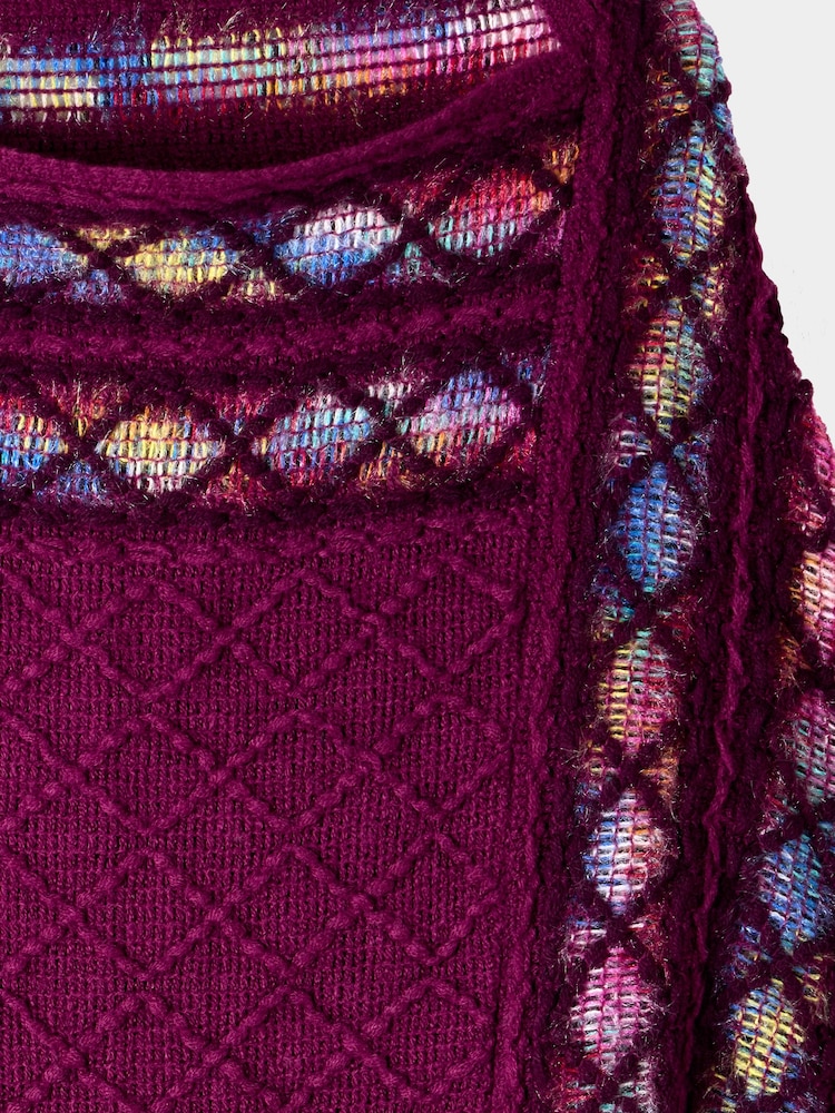 Joe Browns Purple Everyday Style Poncho - Image 6 of 6