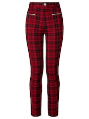 Joe Browns Red Vivienne Check Trousers - Image 6 of 6
