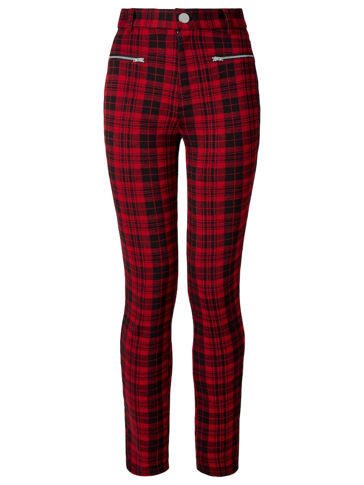 Joe Browns Red Vivienne Check Trousers - Image 6 of 6 Joe Browns Red Vivienne Check Trousers - Image 6 of 6