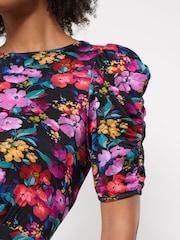 Joe Browns Multi Winter Brights Short Sleeve Jersey Maxi Dress - Image 2 of 5