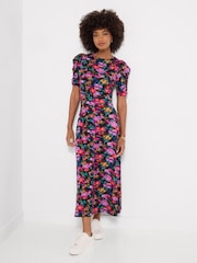 Joe Browns Multi Winter Brights Short Sleeve Jersey Maxi Dress - Image 3 of 5