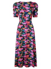 Joe Browns Multi Winter Brights Short Sleeve Jersey Maxi Dress - Image 5 of 5