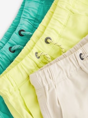 Turqoise/Ecru/Yellow Pull On Shorts 3 Pack (3mths-7yrs) - Image 6 of 6
