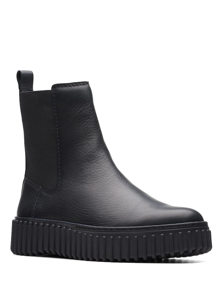 Clarks Black Leather Leather Torhill Maple Boots - Image 3 of 7