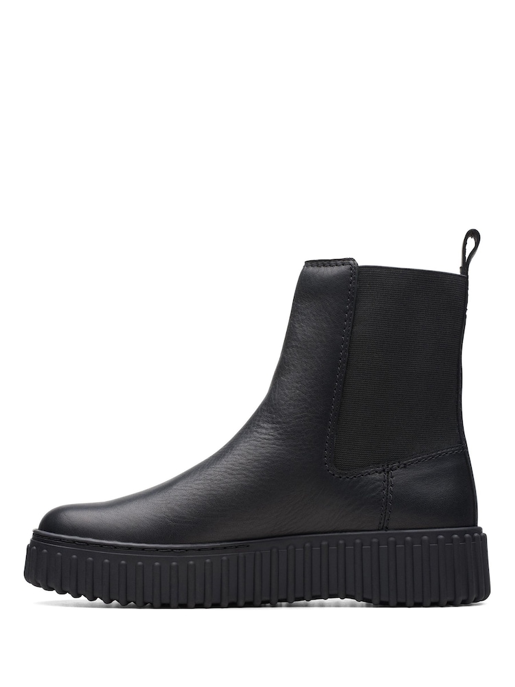 Clarks Black Leather Leather Torhill Maple Boots - Image 4 of 7