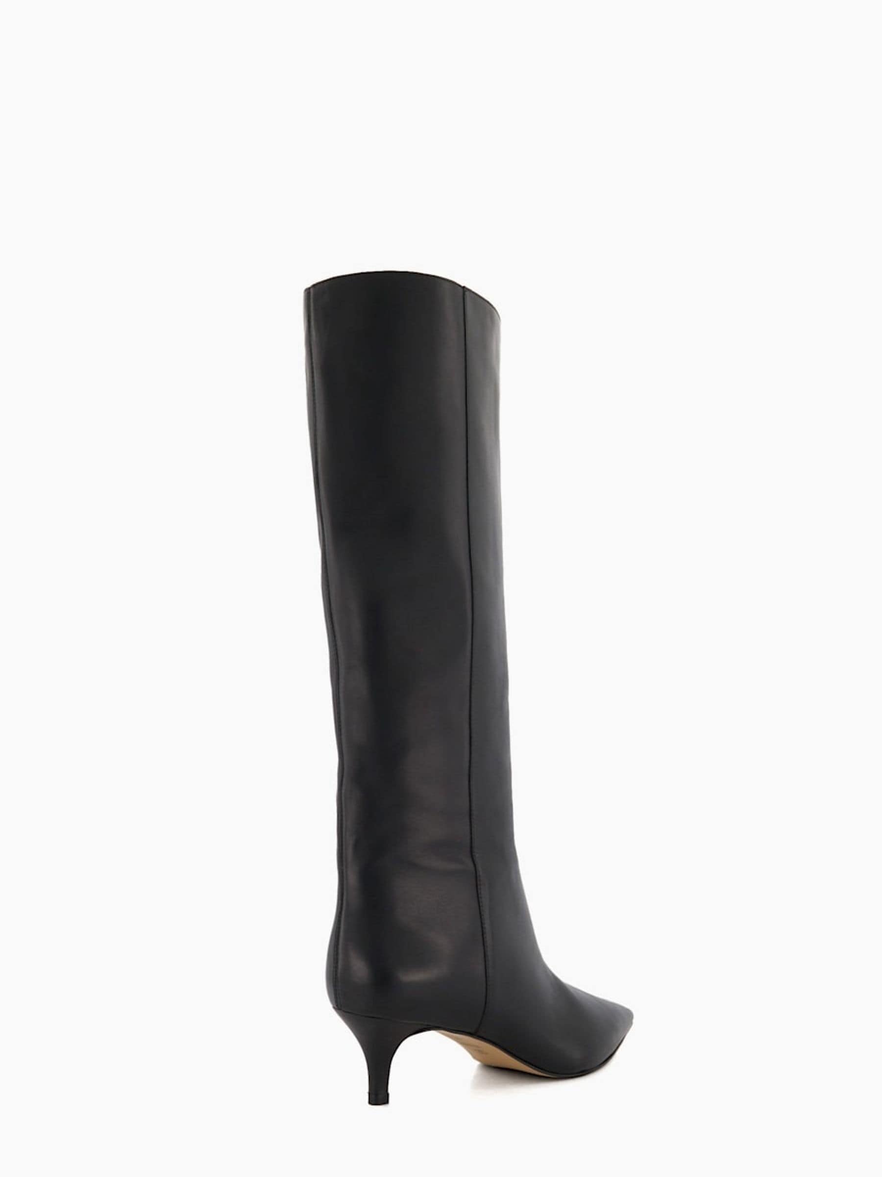 Leather kitten heel boots shop