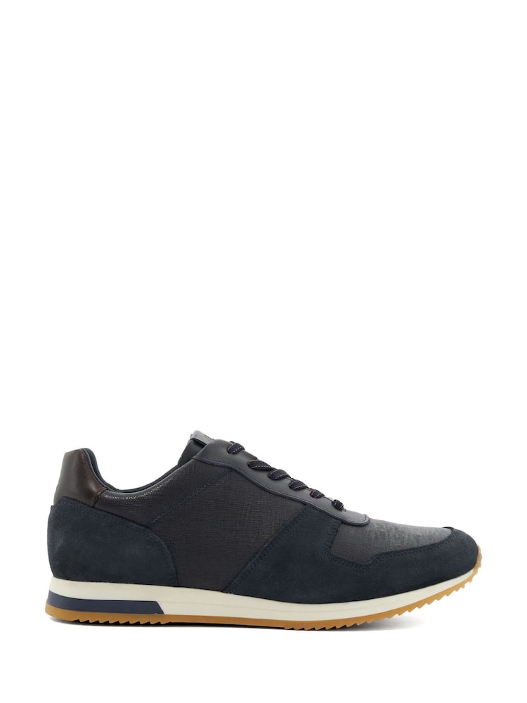 Dune London Navy Blue Wide Fit Trusting Trainers - Image 1 of 5 Dune London Navy Blue Wide Fit Trusting Trainers - Image 1 of 5