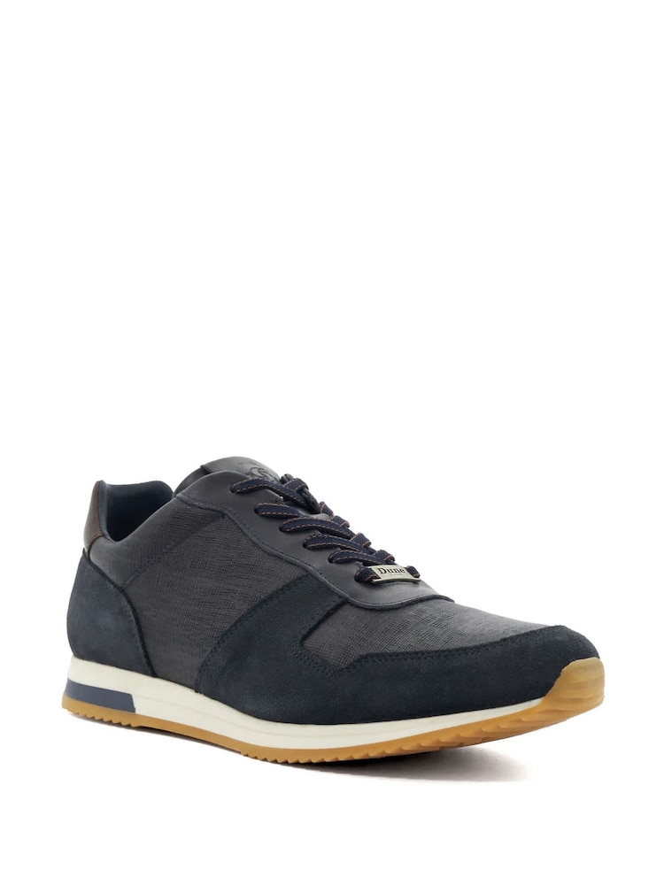 Dune London Navy Blue Wide Fit Trusting Trainers - Image 2 of 5 Dune London Navy Blue Wide Fit Trusting Trainers - Image 2 of 5