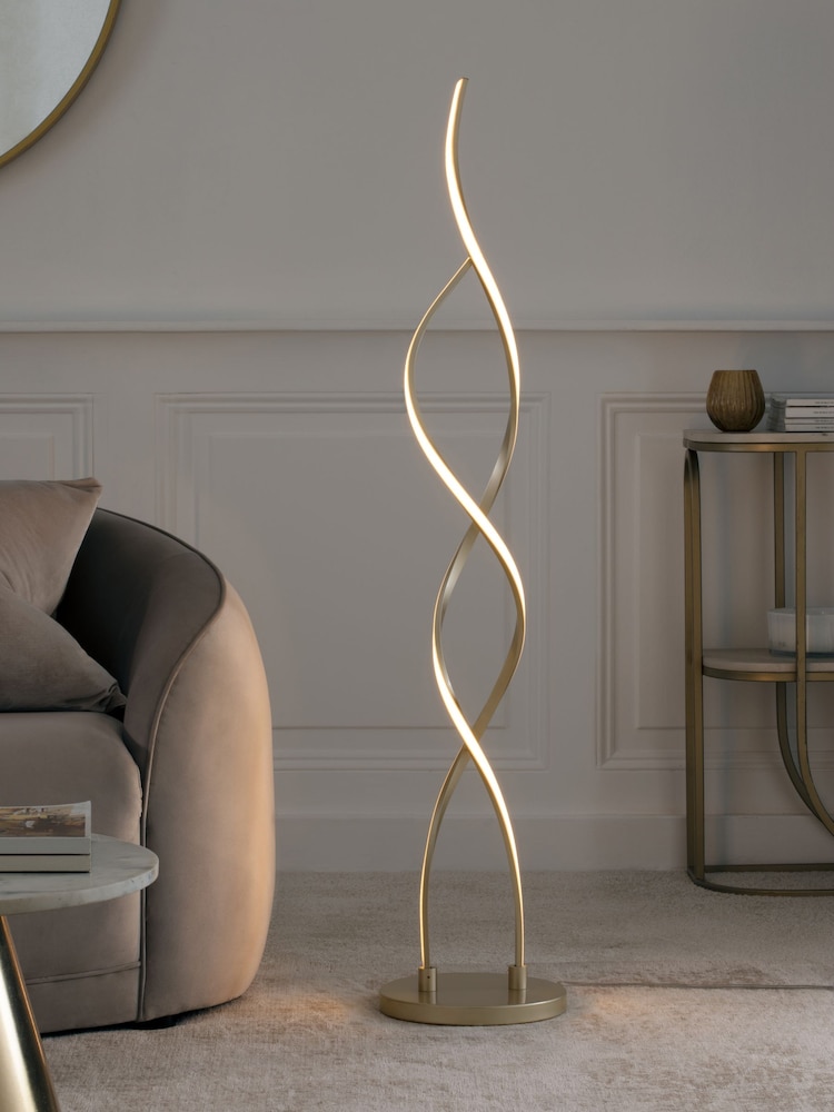 Champagne Gold Callie LED Floor Lamp - Image 1 of 9