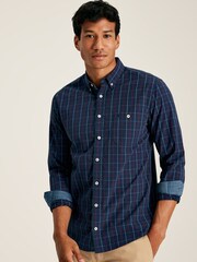 Joules Abbott Navy Check Cotton Poplin Shirt - Image 1 of 6