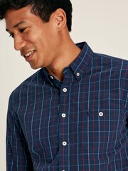 Joules Abbott Navy Check Cotton Poplin Shirt - Image 4 of 6