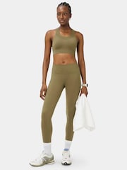 Sweaty Betty Khaki Green Stamina Seamless Sports Bra - Image 4 of 5