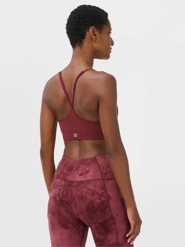 Sweaty Betty Red Soft Ribbed Bra - Image 2 of 6 Sweaty Betty Red Soft Ribbed Bra - Image 2 of 6