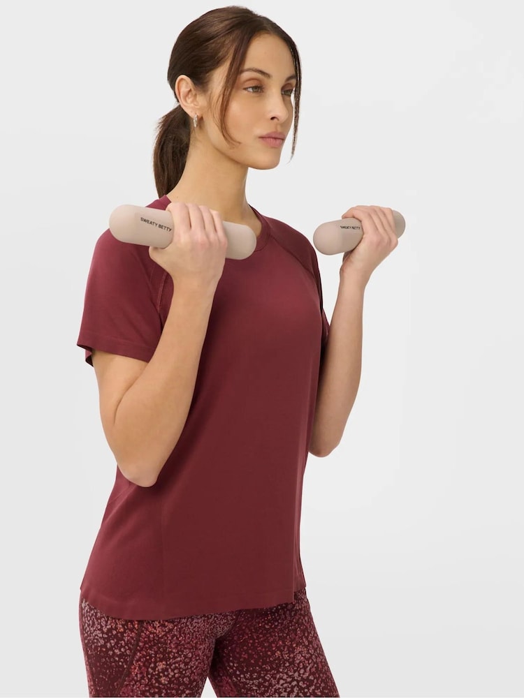 Sweaty Betty Red Athlete Featherweight Seamless T-Shirt - Image 1 of 6